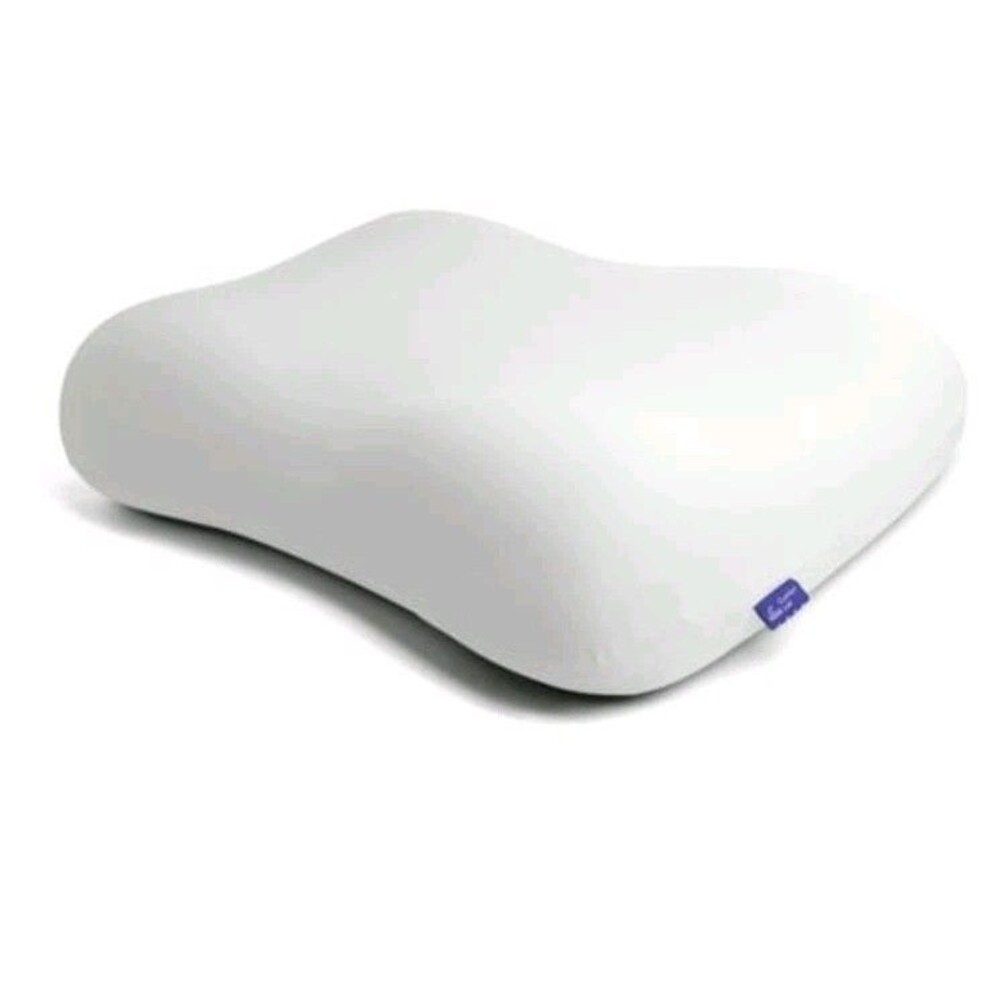 Cushion Lab Deep Sleep Pillow, Ergonomic Contour Design for Side/Back Calm Grey